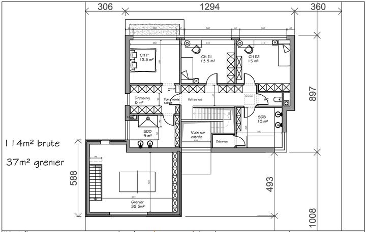 Maison Caudron — plan ou croquis 7 sur 12
